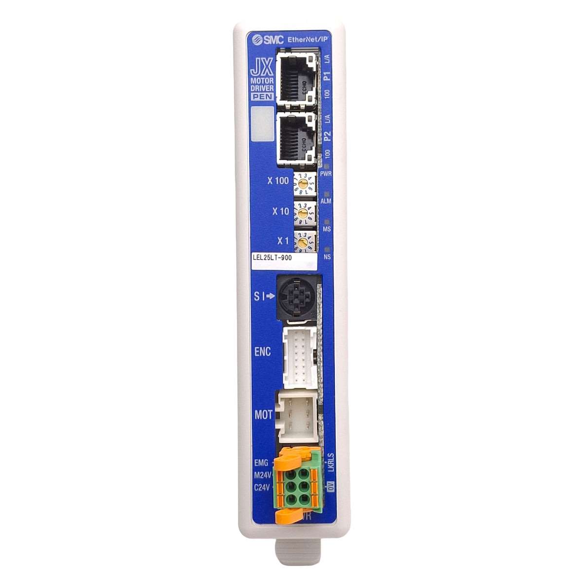 New SMC JXC918-LEL25LT-900 Electric Actuator Controller EtherNet/IP, 24VDC, DIN Rail