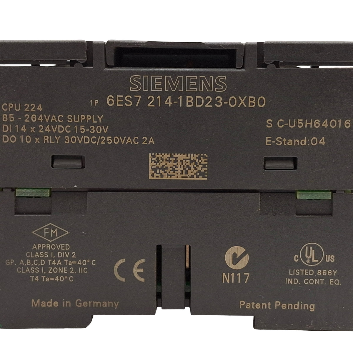 Used Siemens 6ES7 214-1BD23-0XB0 SIMATIC S7-200 CPU 224 Compact Unit, 14-DI, 10-DO