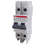 Used ABB SU202M-C2 Circuit Breaker, 2-Pole, 2A 480Y/277VAC, C-Curve, DIN Rail