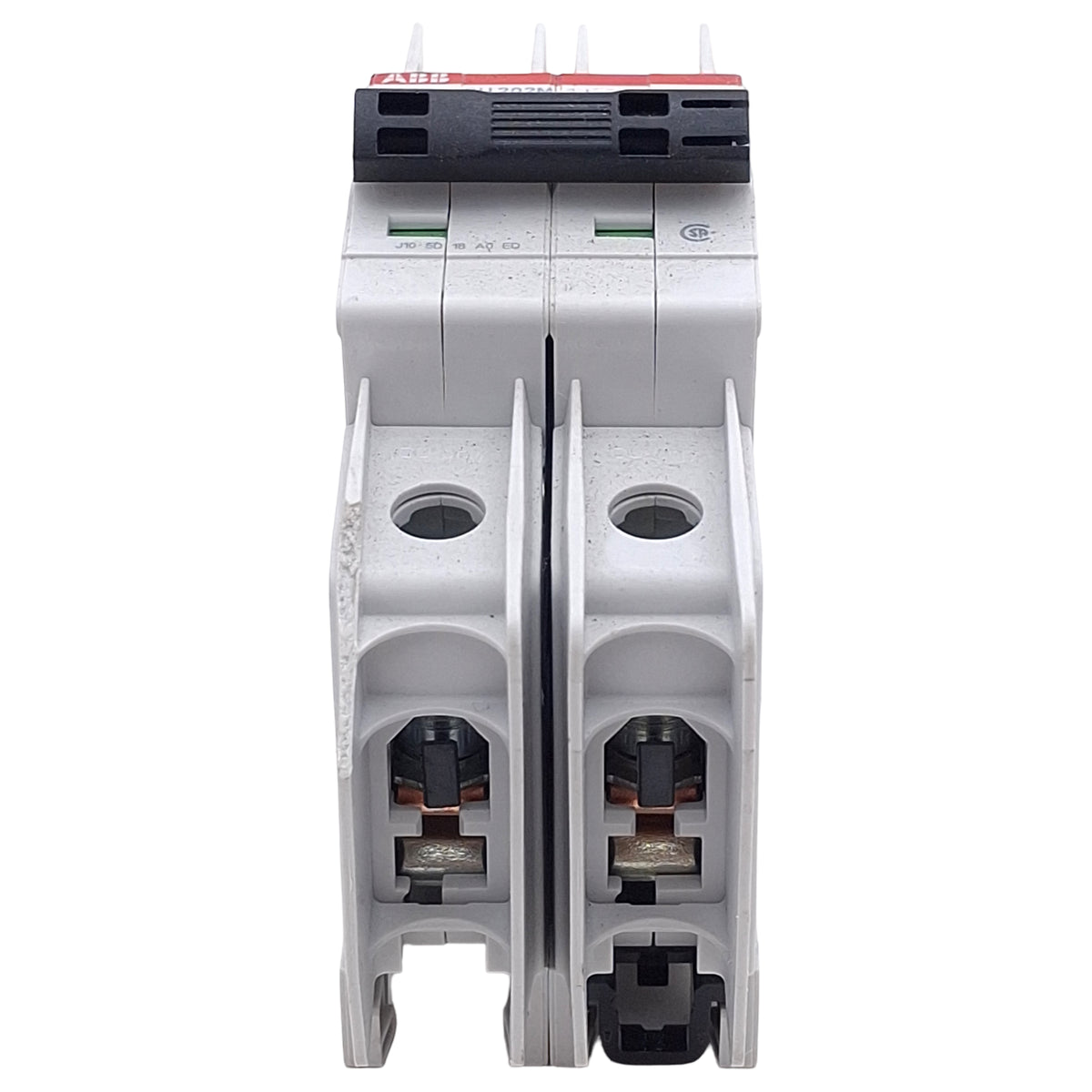 Used ABB SU202M-C2 Circuit Breaker, 2-Pole, 2A 480Y/277VAC, C-Curve, DIN Rail