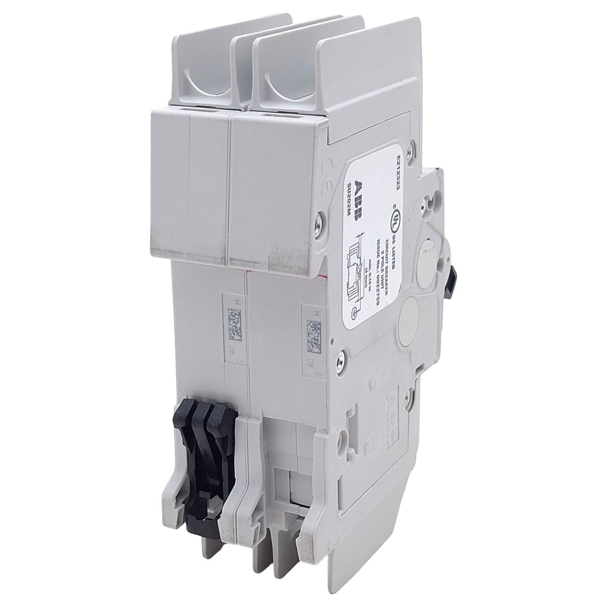 Used ABB SU202M-C2 Circuit Breaker, 2-Pole, 2A 480Y/277VAC, C-Curve, DIN Rail