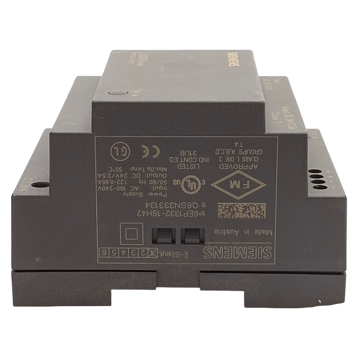 Used Siemens 6EP1332-1SH42 LOGO! Power Supply, 100-240VAC Input, 24VDC 2.5A Output