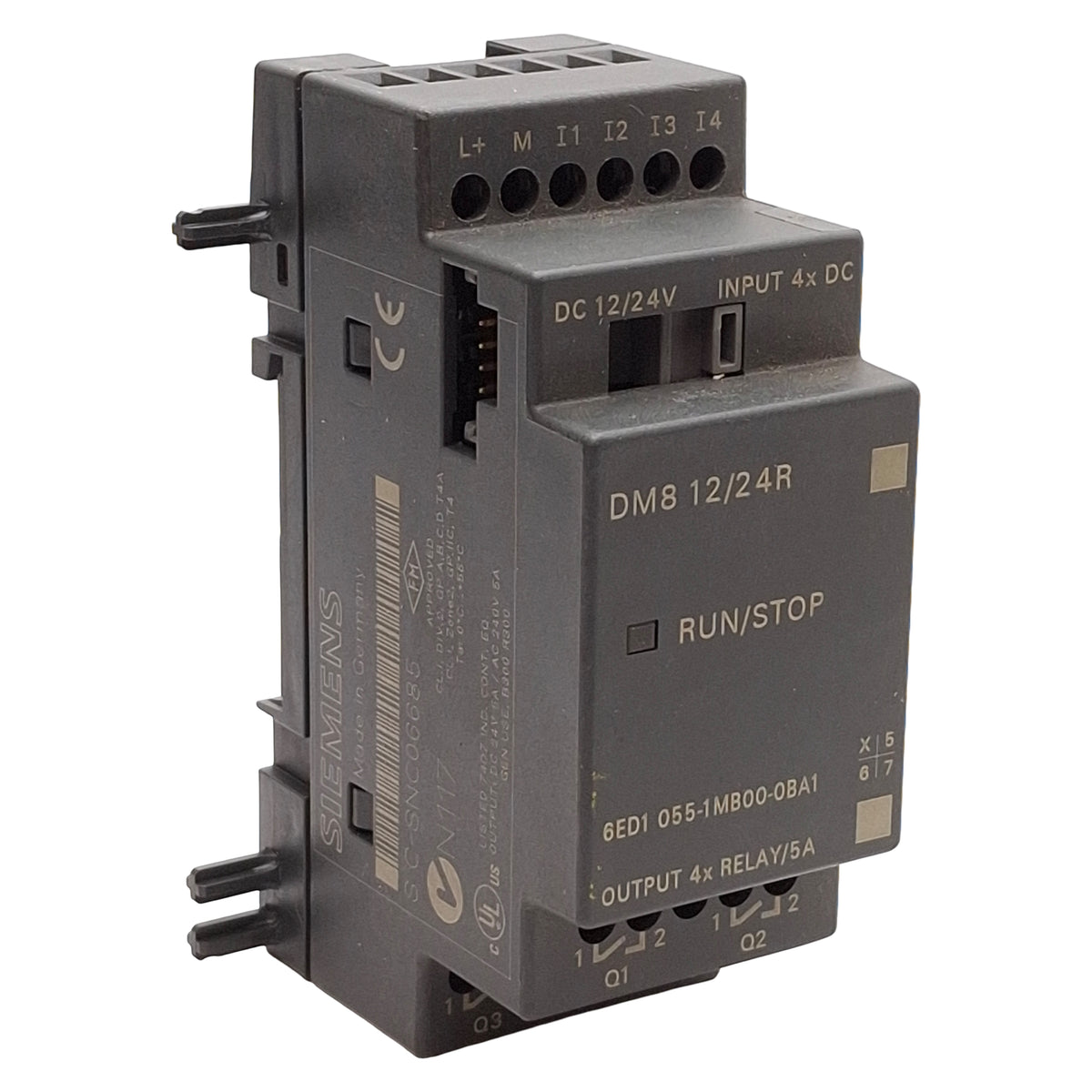 Used Siemens 6ED1 055-1MB00-0BA1 LOGO! Digital Expansion Module, 8-I/O, 12/24VDC