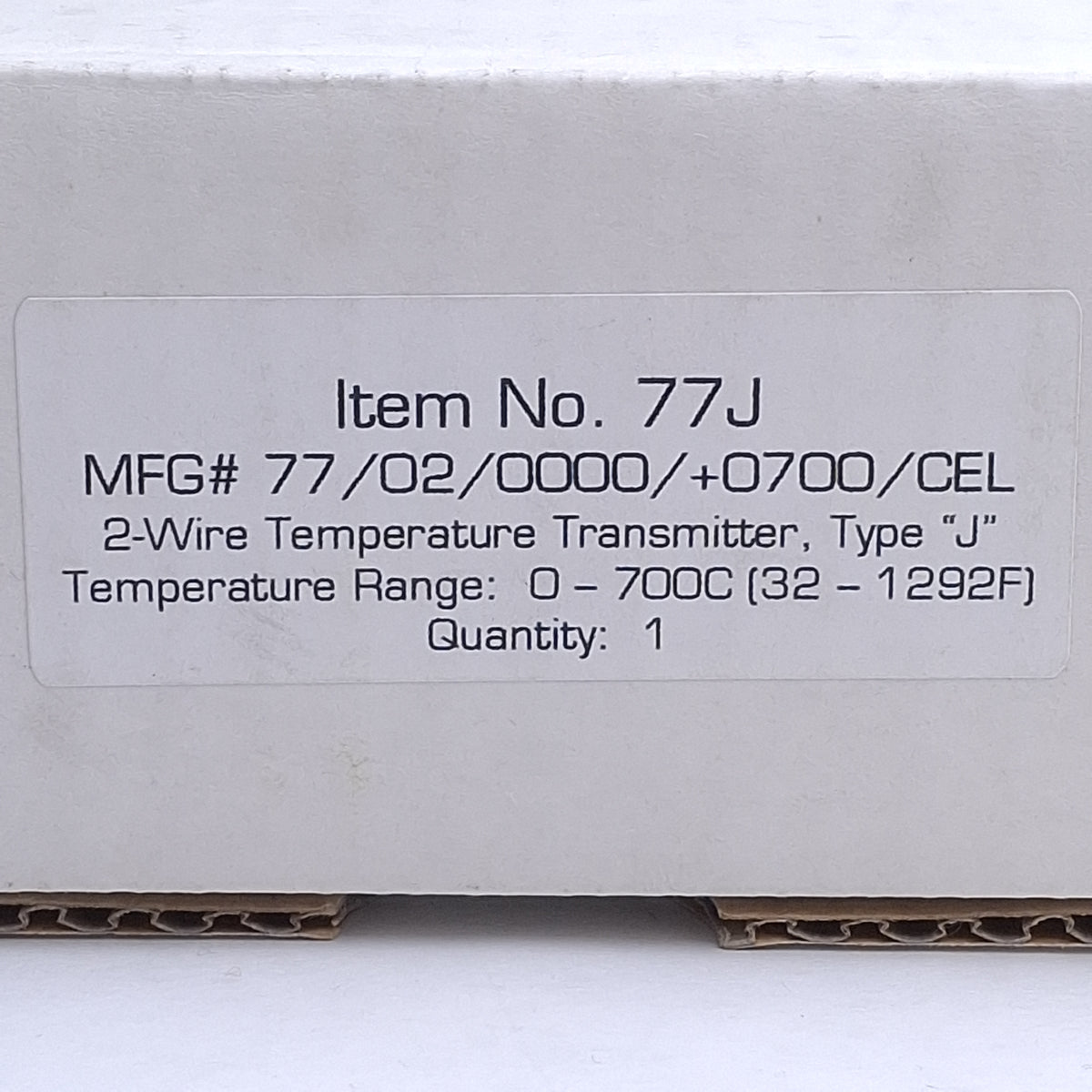 New Jenco 77/02/0000/+0700/CEL Temperature Transmitter, Type J, 0-700°C Range