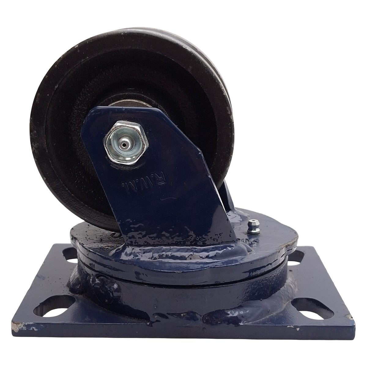 Used RWM 75-VIR-0420-S Kingpinless Heavy Duty Swivel Caster, ø4x2in Wheel, 6.5x4.5in