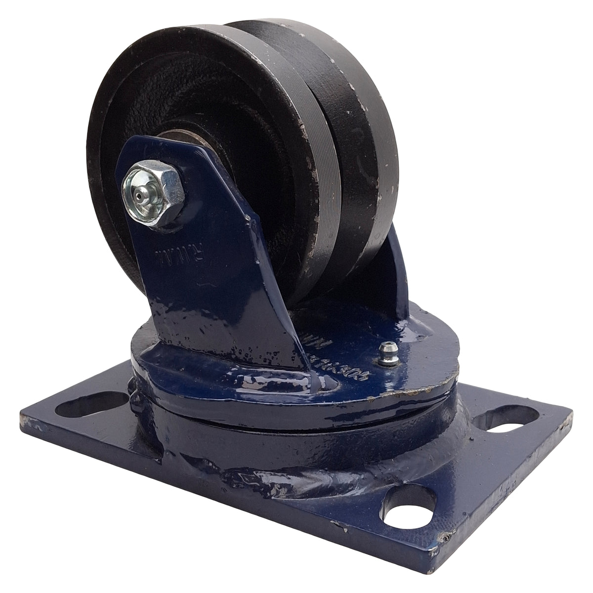 Used RWM 75-VIR-0420-S Kingpinless Heavy Duty Swivel Caster, ø4x2in Wheel, 6.5x4.5in