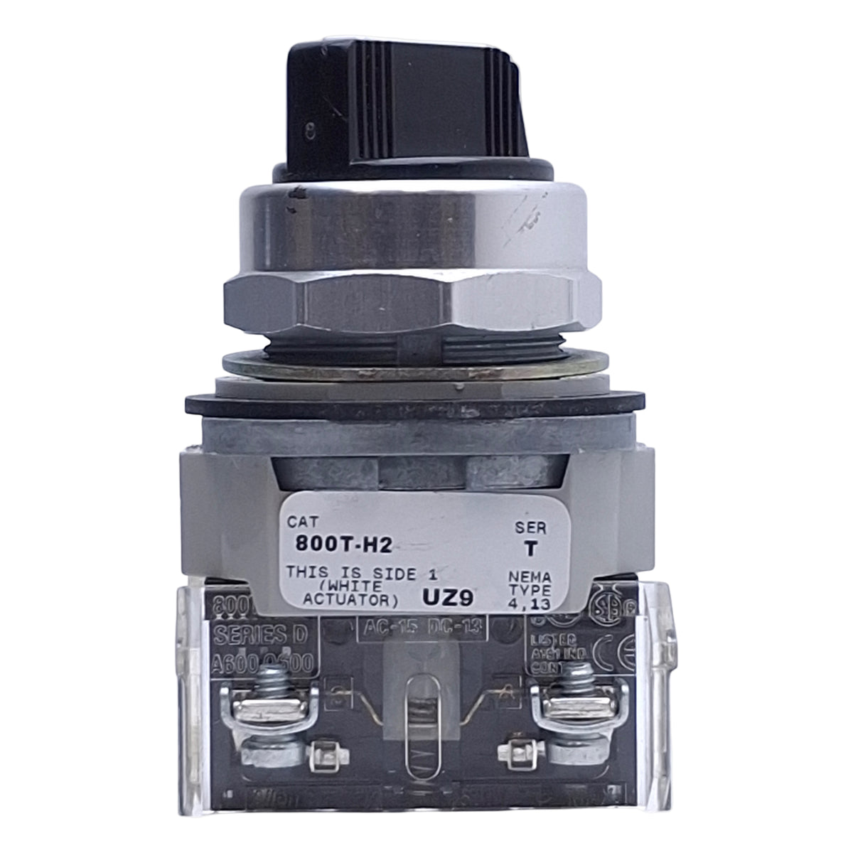 Used Allen Bradley 800T-H2A 2-Position Maintained Selector Switch, 1NO+1NC, ø30mm