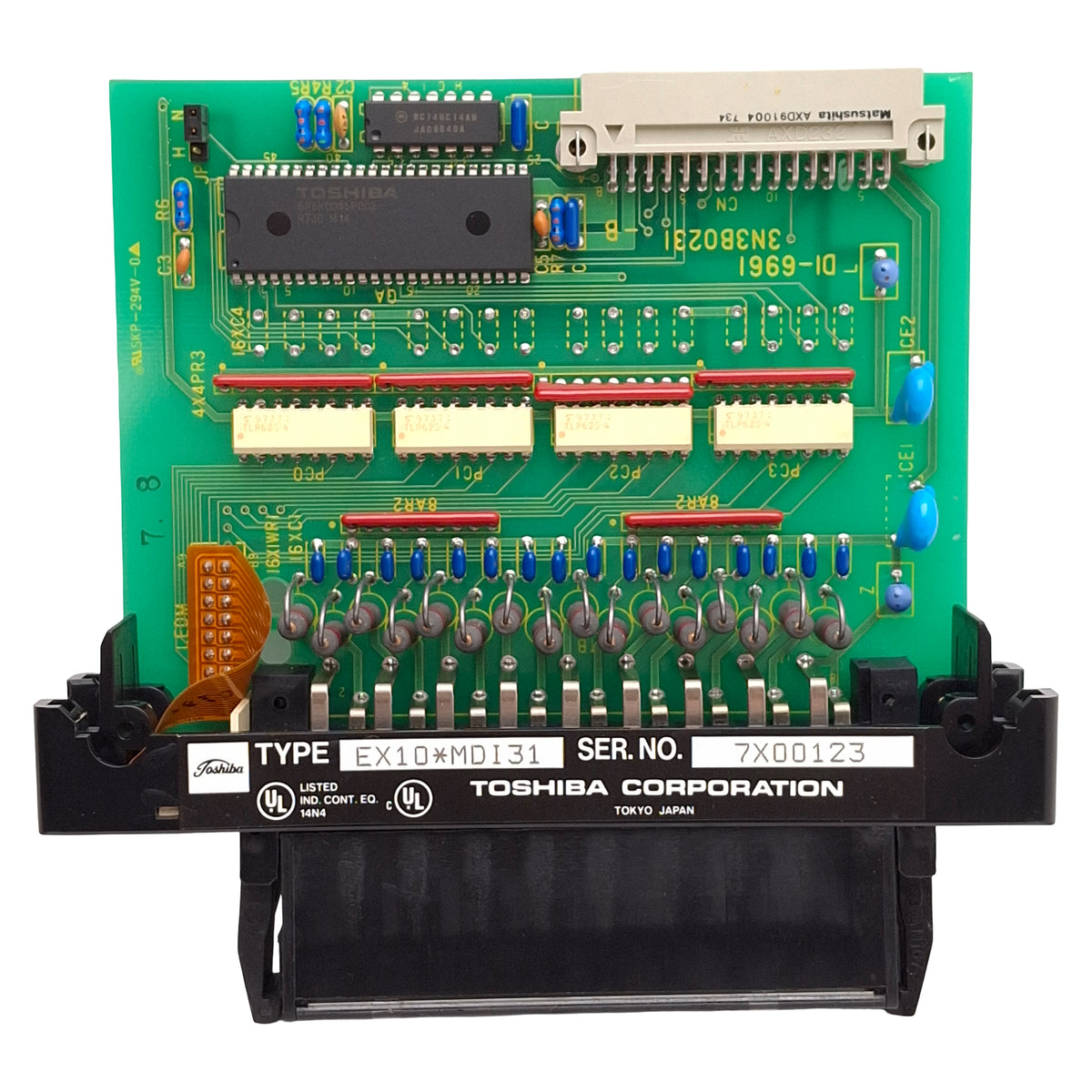 Used Toshiba EX10-MDI31 EX100 PLC Bi-Directional Input Module, 16-Input, 12-24VAC/DC