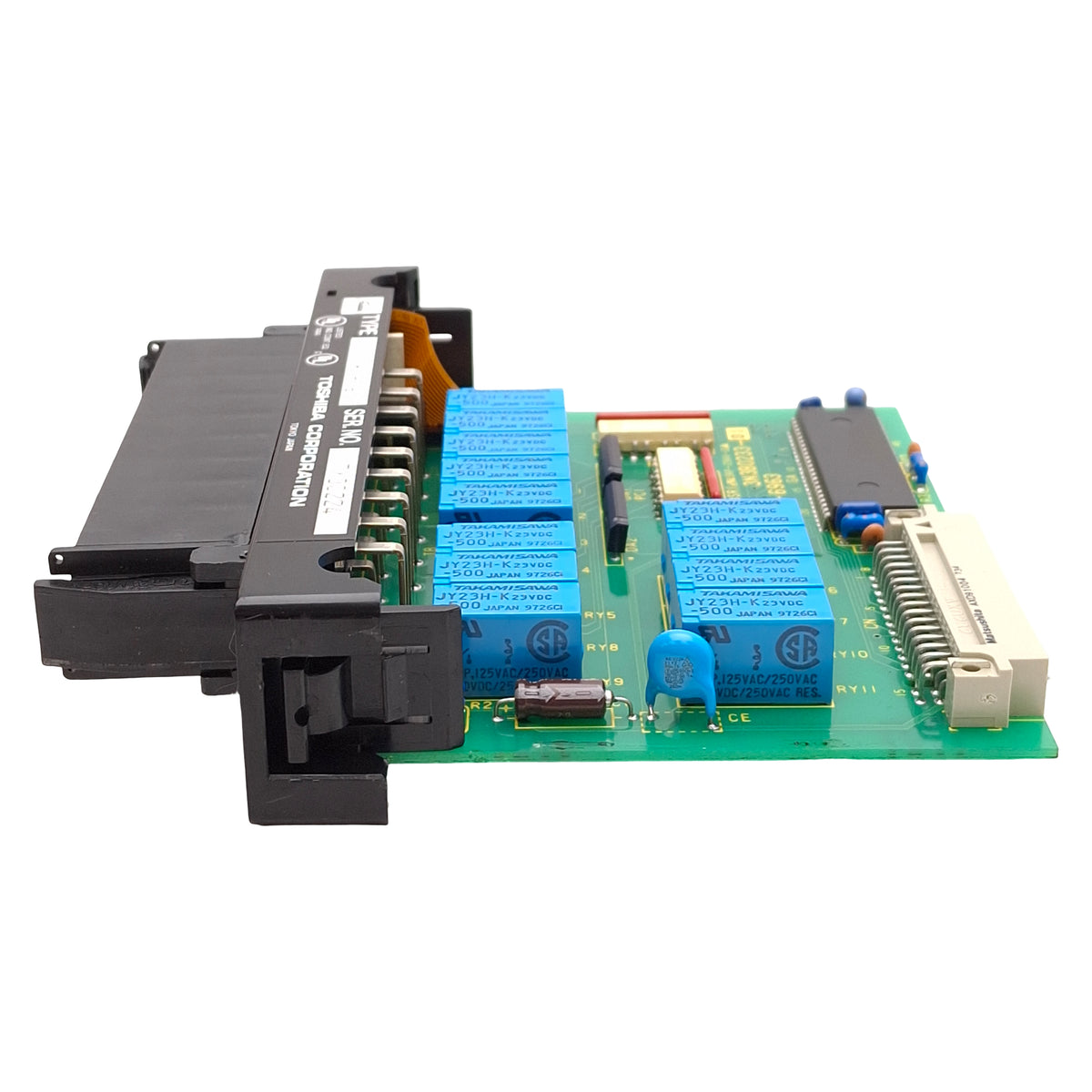 Used Toshiba EX10-MRO61 PLC Relay Output Expansion Module, 12-Output, 24VDC/240VAC