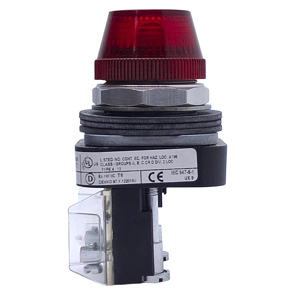 Used Allen Bradley 800T-QH24R Red Indicator Pilot Light, ø30mm, 24VAC/DC Lamp