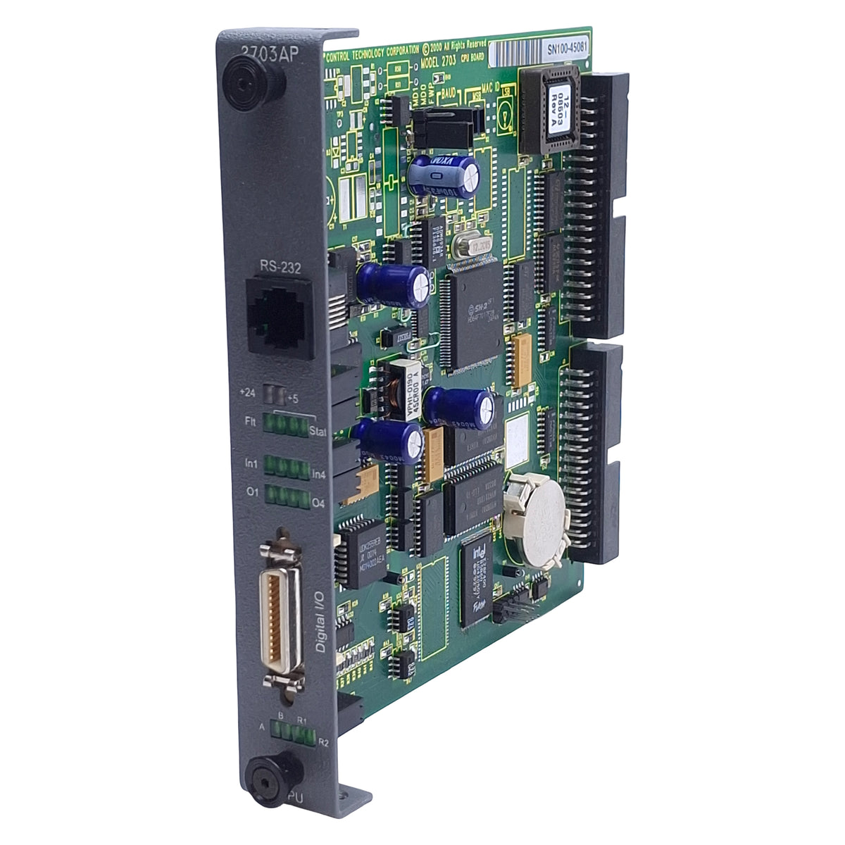 Used Control Technology 2703AP CPU Module For 2700 Series Controllers, 4 Input/Output