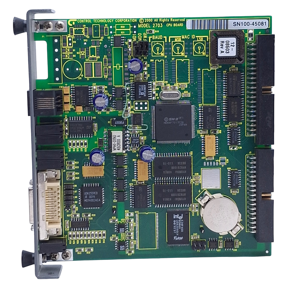 Used Control Technology 2703AP CPU Module For 2700 Series Controllers, 4 Input/Output