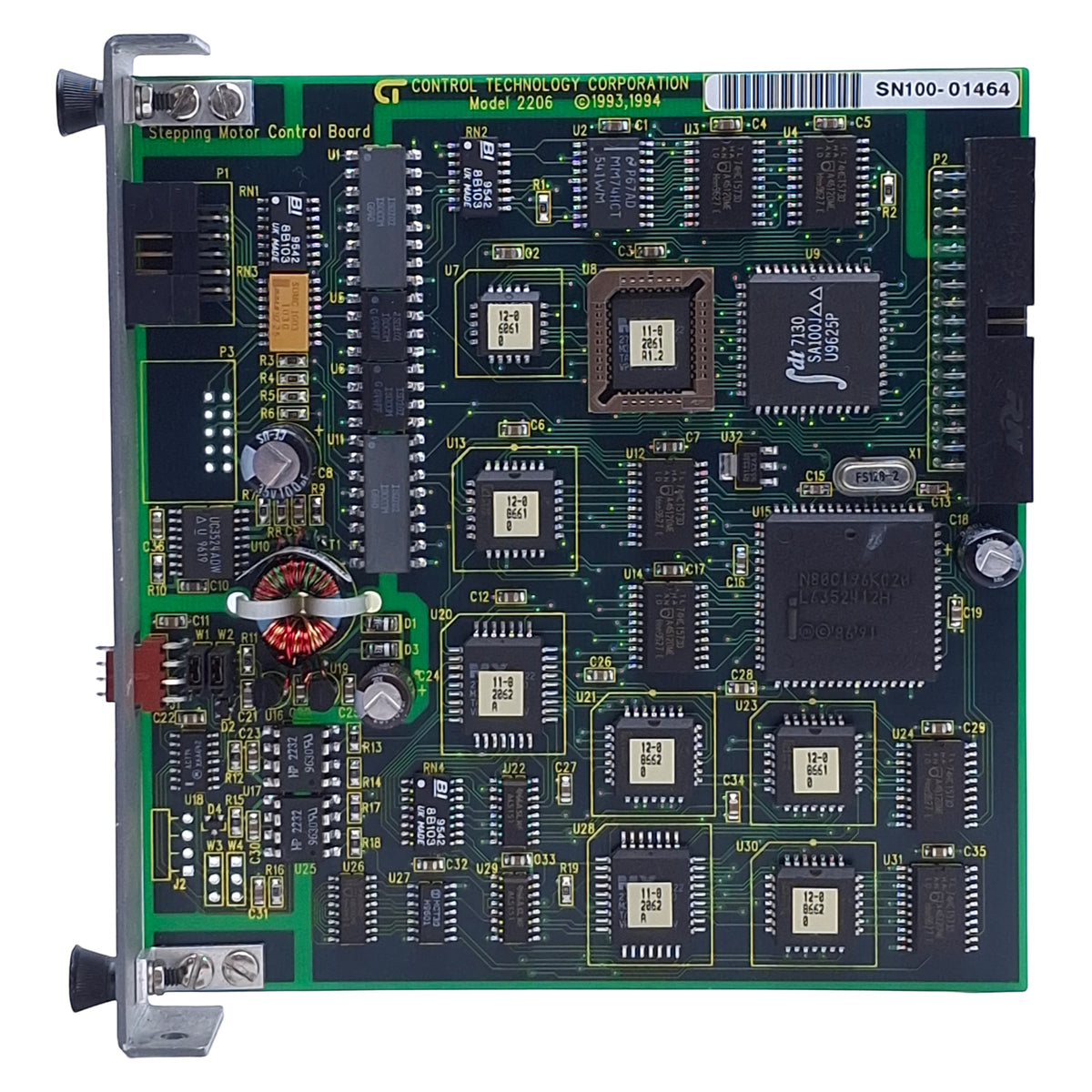 Used Control Technology 2206-1 Single Axis Stepper Motor Control Board, 5VDC, 230mA