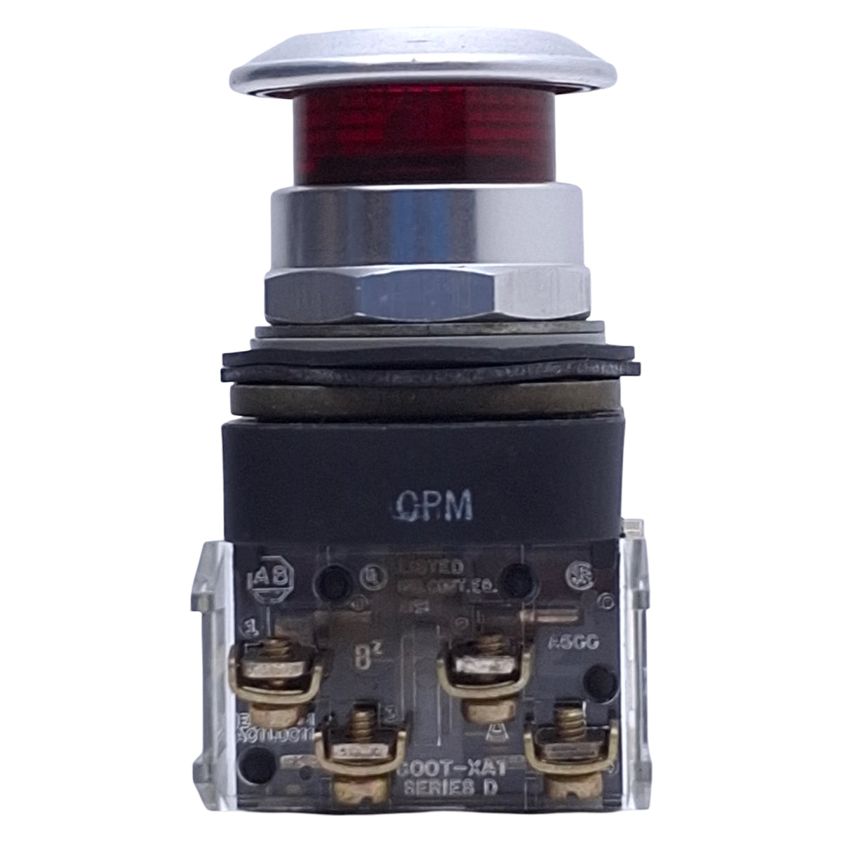 Used Allen Bradley 800T-FXQ10RA1 Illuminated Push/Pull Button, 1NO+ 1NCLB, 120V Lamp