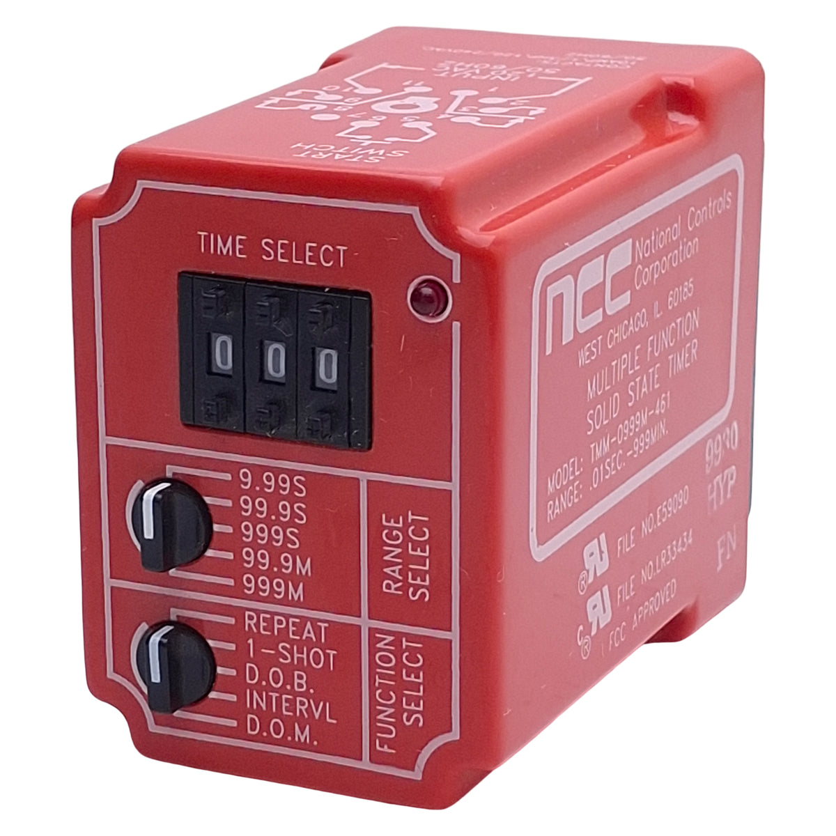 Used Ametek TMM-0999M-461 Solid State Time Delay Relay, DPDT 240VAC 10A, 120VAC