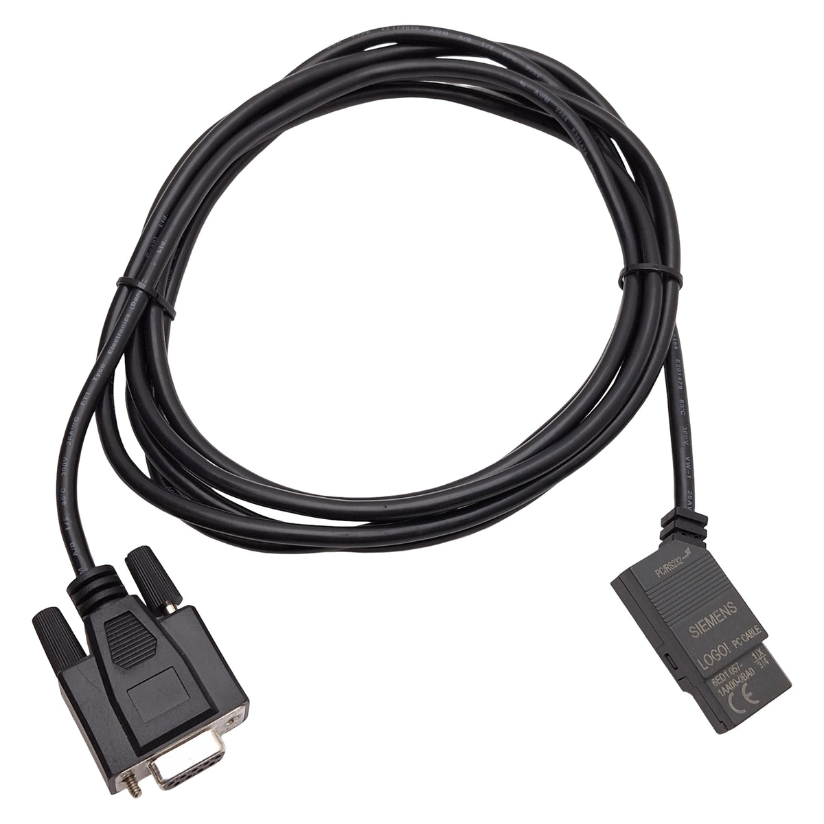 Used Siemens 6ED1 057-1AA00-0BA0 LOGO! PC Programming Cable, RS-232 DB9 Female, 2.5m
