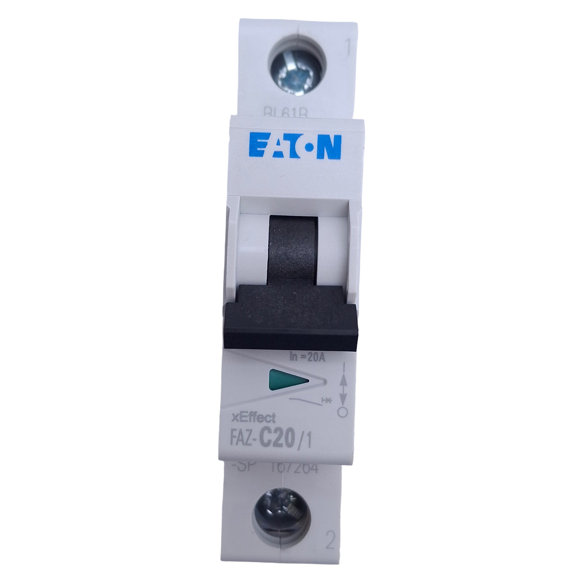 Used Eaton FAZ-C20/1-SP Circuit Breaker 1-Pole, 20A, 277VAC, C-Curve, DIN Rail