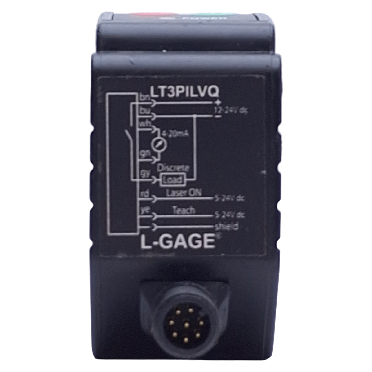 Used Banner LT3PILVQ L-GAGE Time-of-Flight Laser Sensor, 0.5-50m Range PNP, 12-24VDC