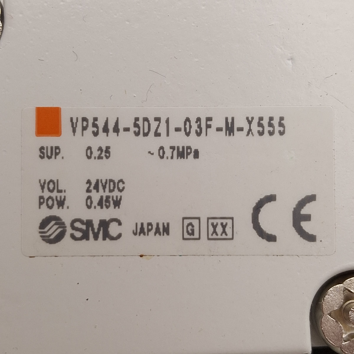 Used SMC VP544-5DZ1-03F-M-X555 Dual Residual Relief Valve w/ Soft Start-Up, 24VDC