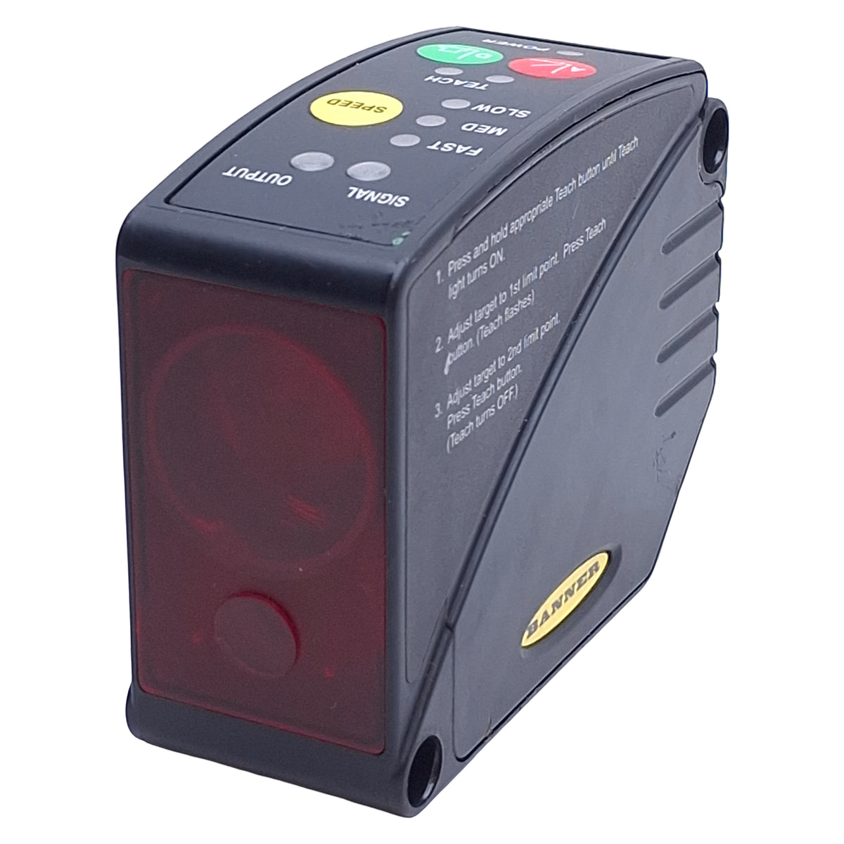 Used Banner LT3PILVQ L-GAGE Time-of-Flight Laser Sensor, PNP, 12-24VDC *Connector*