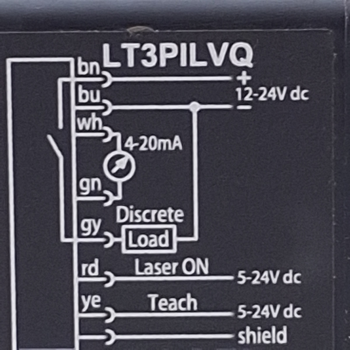 Used Banner LT3PILVQ L-GAGE Time-of-Flight Laser Sensor, PNP, 12-24VDC *Connector*