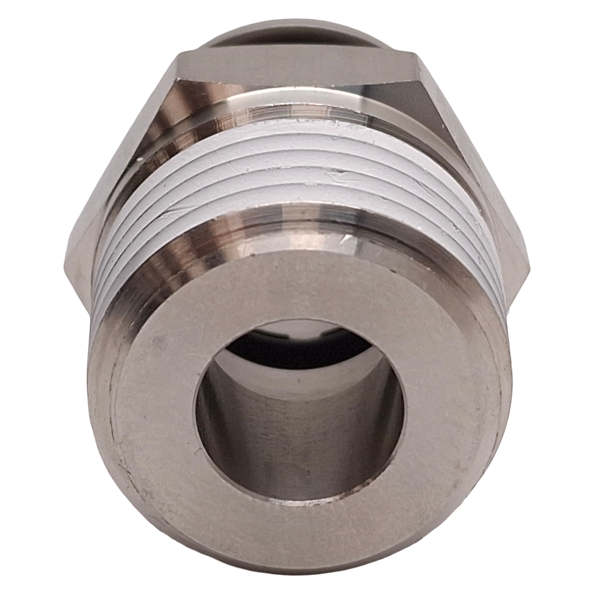 New SMC KQG2H13-N04S Stainless Steel Fitting w/ Sealant, 1/2in NPT, ø1/2in One-Touch