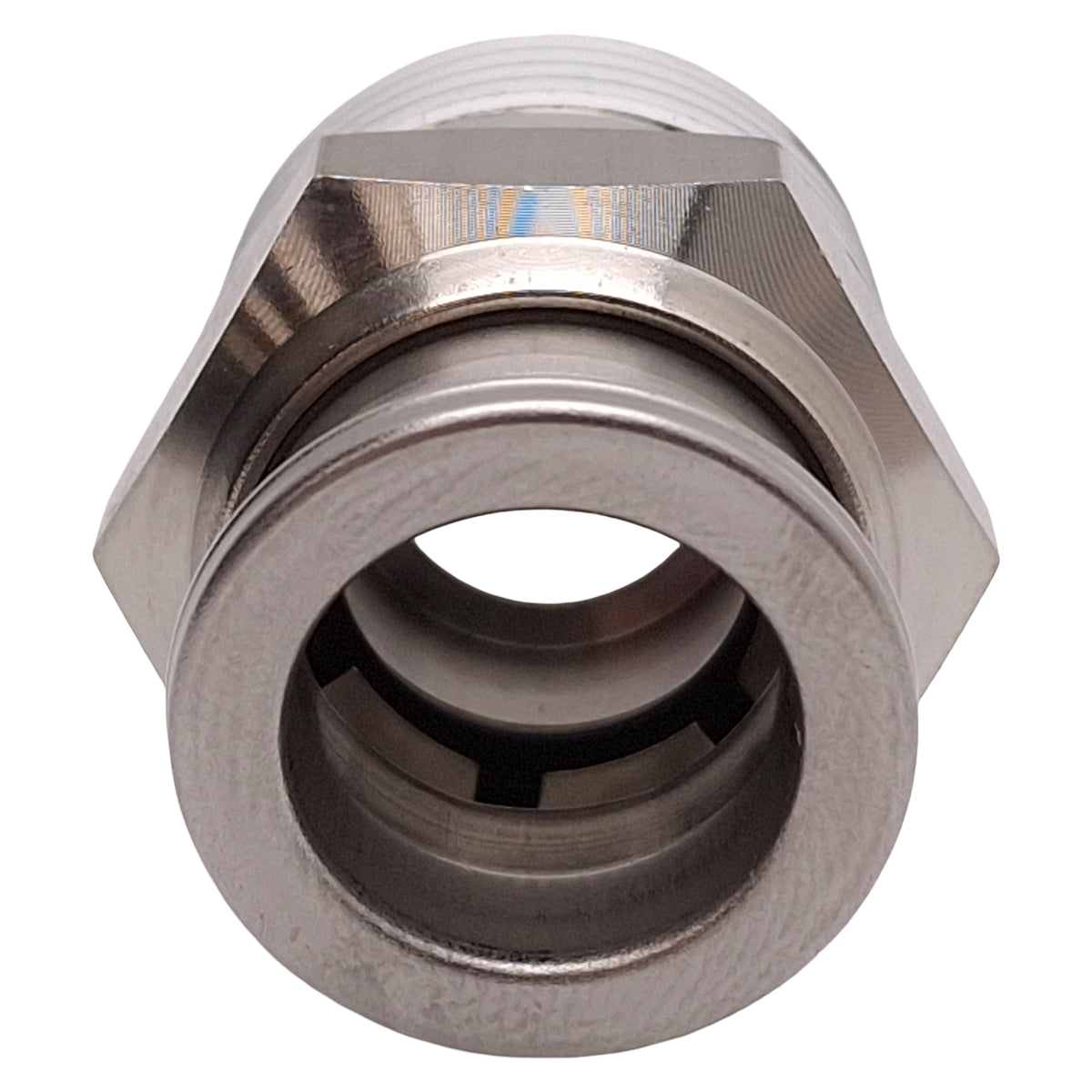 New SMC KQG2H13-N04S Stainless Steel Fitting w/ Sealant, 1/2in NPT, ø1/2in One-Touch