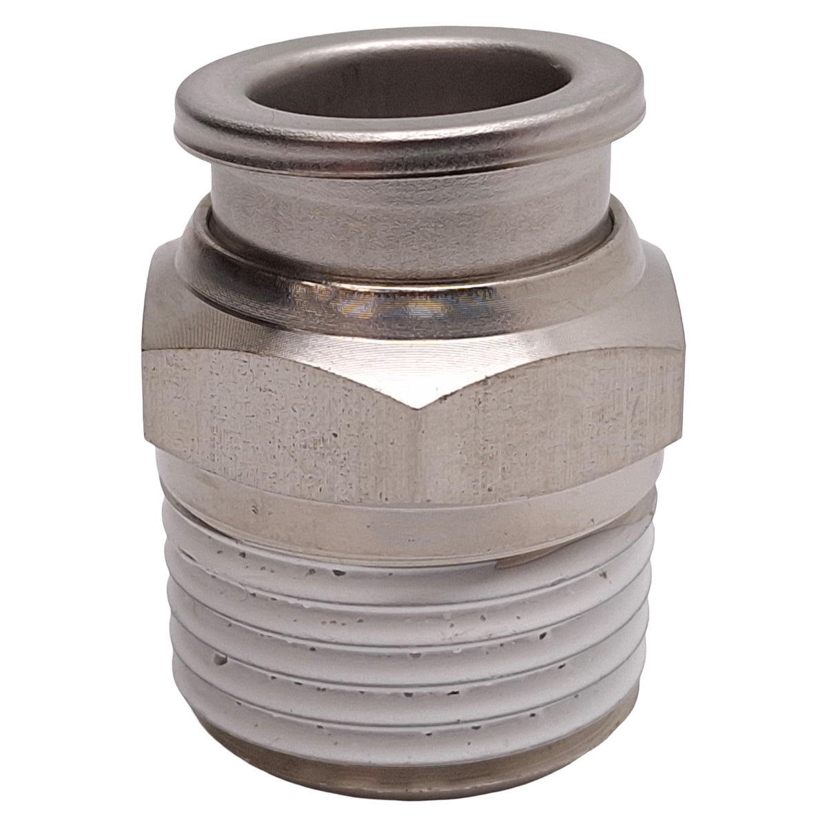 New SMC KQG2H13-N04S Stainless Steel Fitting w/ Sealant, 1/2in NPT, ø1/2in One-Touch