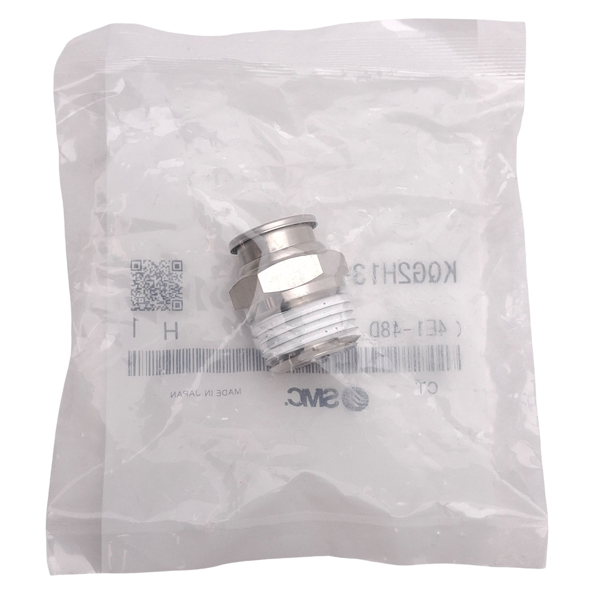 New SMC KQG2H13-N04S Stainless Steel Fitting w/ Sealant, 1/2in NPT, ø1/2in One-Touch