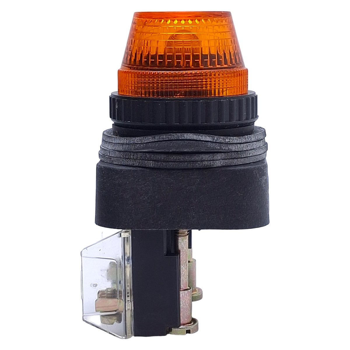 Used Allen Bradley 800H-QRH24A Amber Indicator Pilot Light, 30mm, 24VAC/DC Lamp