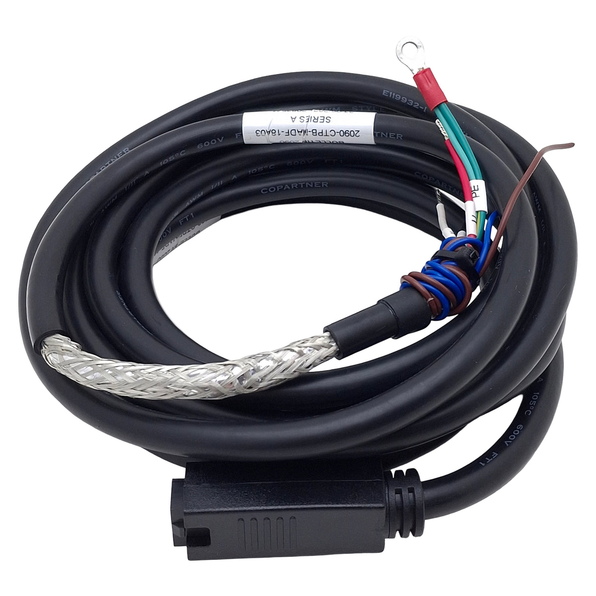Used Allen Bradley 2090-CTPB-MADF-18A03 Kinetix TLP Power Cable For 46-100 Frames, 3m