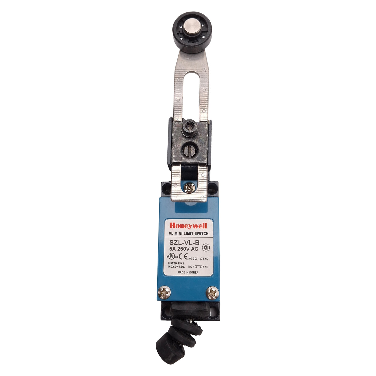 Used Honeywell SZL-VL-B Mini Limit Switch, Roller Lever, SPDT, 1NO+1NC, 5A 250VAC