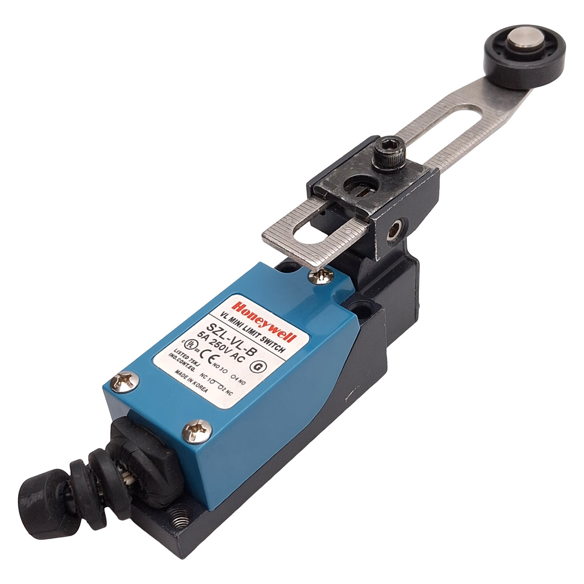 Used Honeywell SZL-VL-B Mini Limit Switch, Roller Lever, SPDT, 1NO+1NC, 5A 250VAC