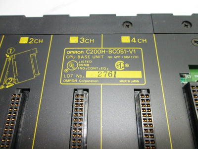 Used OMRON C200H-BC051-V1 CPU Base Unit