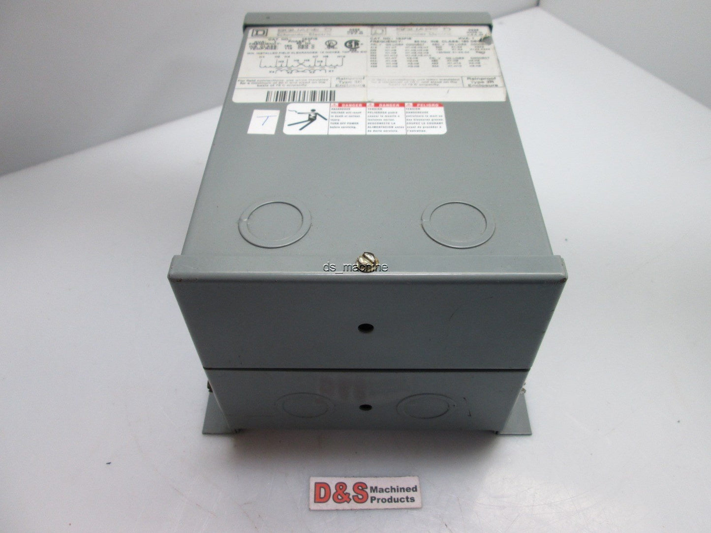 Used Square D 1S3FIS Dry Transformer Primary 240/480VAC, Secondary 120/240VAC, 1KVA