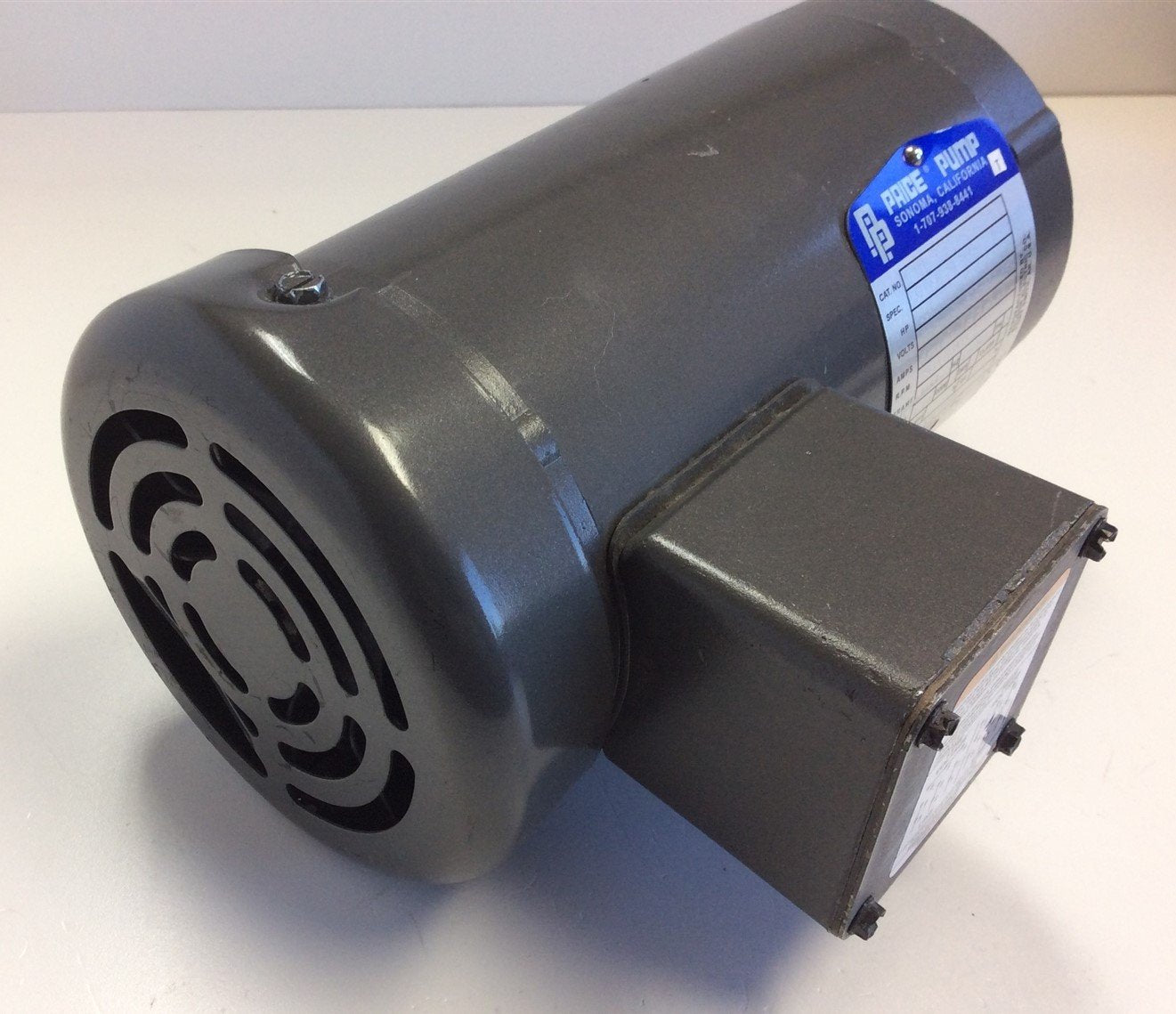 Used Price Pump 1440 Electric Motor .33HP, 2850-3450 RPM, 220/440V, 3 Phase, Frame 42