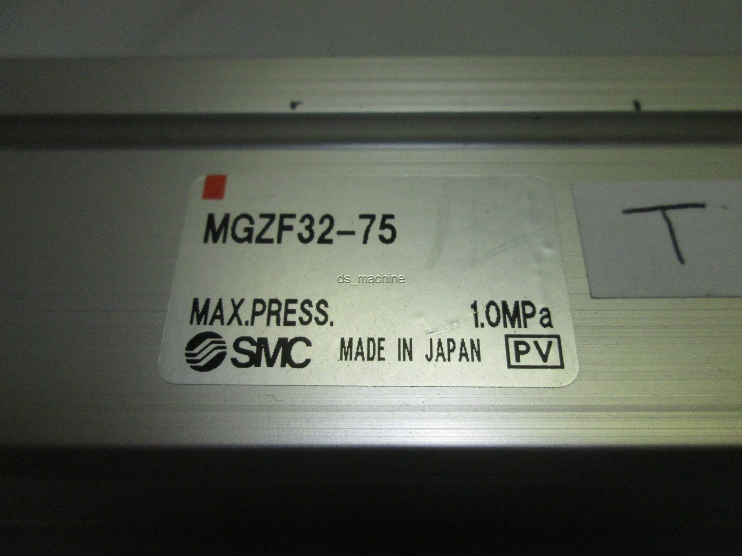 Used SMC MGZF32-75 Double Power Pneumatic Cylinder, Bore: 32mm, Stroke: 75mm