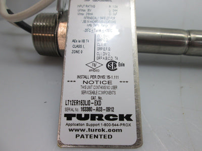 Used Turck LT12ER163LI0-EXD Linear Distance Transducer