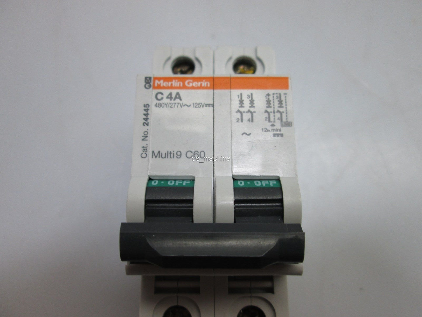 Used Merlin Gerin C4A Multi9 C60 2-Pole Circuit Breaker 480Y/277V~125V