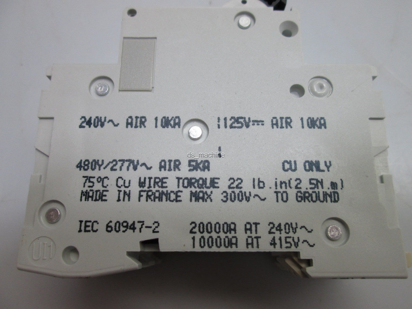 Used Merlin Gerin C4A Multi9 C60 2-Pole Circuit Breaker 480Y/277V~125V