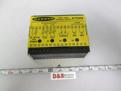 Used Banner ATDR6 Two-Hand Control Device 18-24VDC 4.5VA 60% Duty Cycle