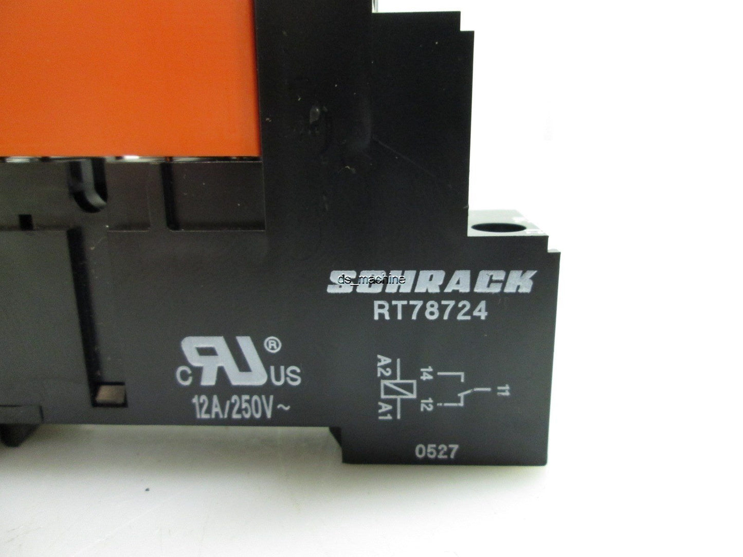 Used Schrack RT78724 Relay Socket 12A / 250V w/Schrack RTB14024 Relay 24VDC