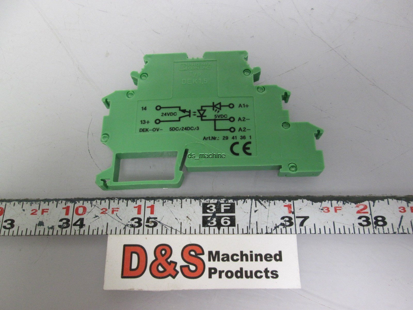 Used Phoenix DEK-OV-5DC/24DC/3 Solid State Relay Terminal Block 5VDC Control, 3-30VDC