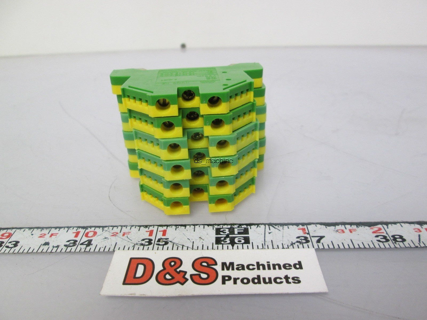 Used Lot of 6 Automation Direct Euro E4 Grounding Terminal Blocks 24-10AWG