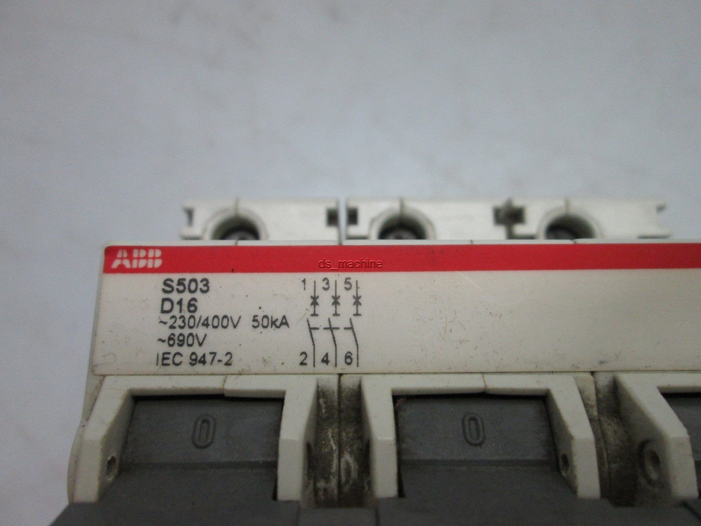 Used ABB S503 D16 Circuit Breaker, 3-Pole, 230/400V, 50kA ~ 690V