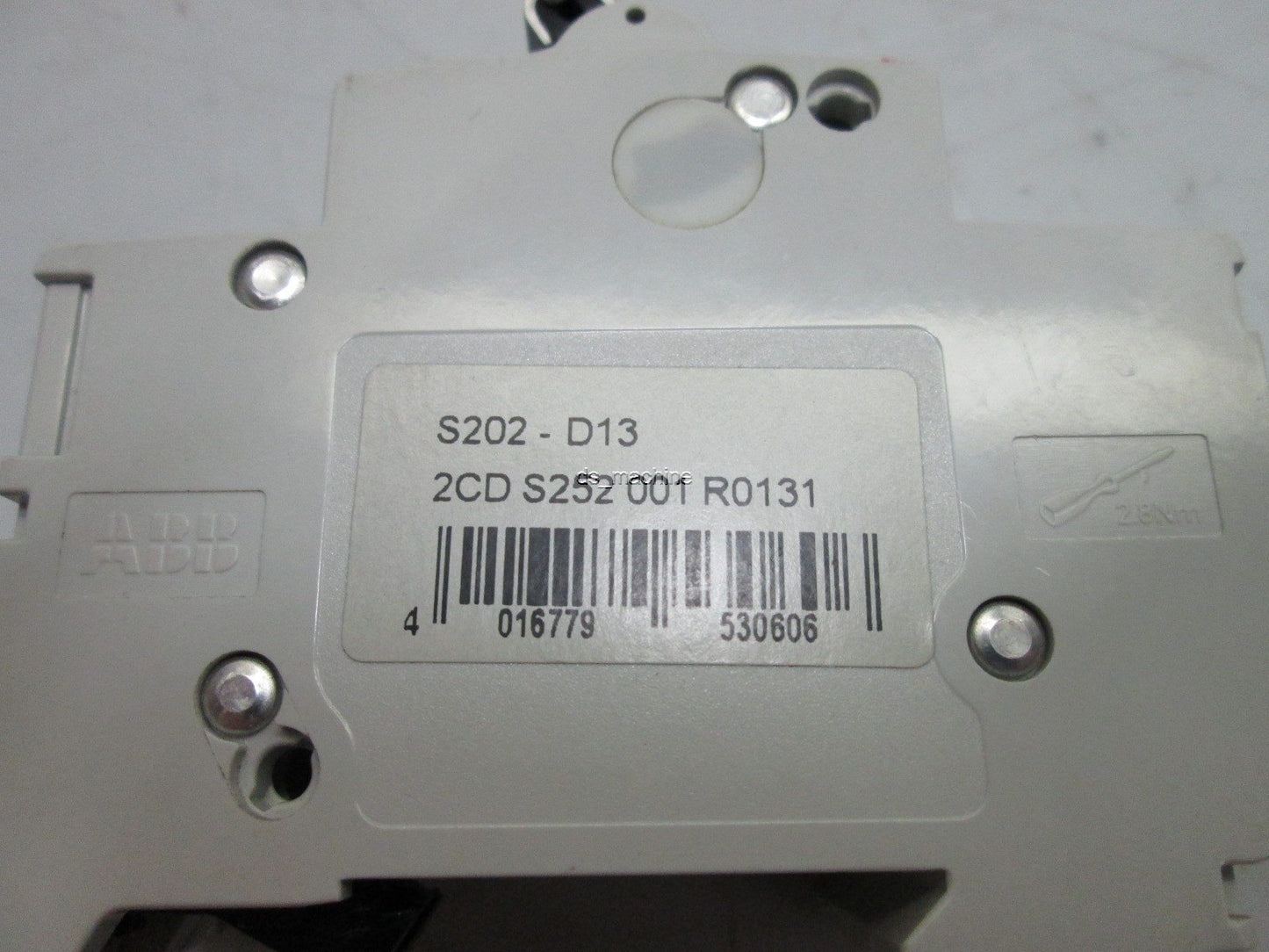 Used ABB S202 D13 Circuit Breaker, 2-Pole, 230V-400V
