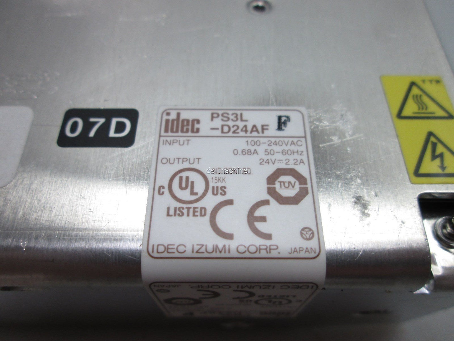 Used Idec PS3L-D24AF Enclosed Finger-Safe Power Supply 100-240VAC, 0.68A 50-60Hz