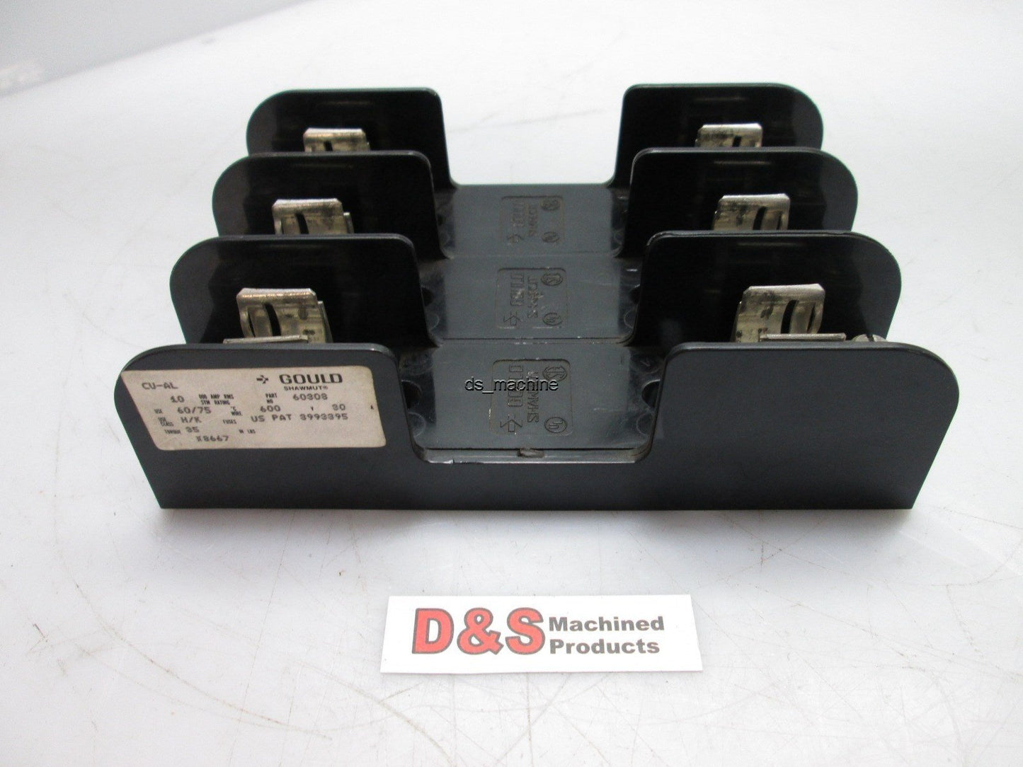 Used Gould Shawmut 60308 Fuse Block Holder 600V, 30A. 3-Pole