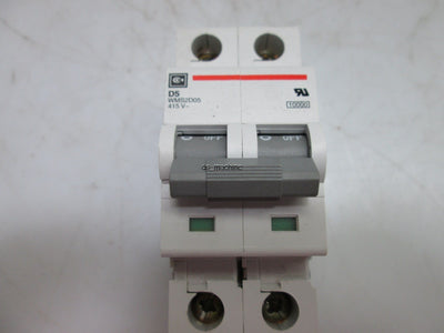 Used Cutler Hammer WMS2D05 Circuit Breaker 5A, 415V, 2-Pole