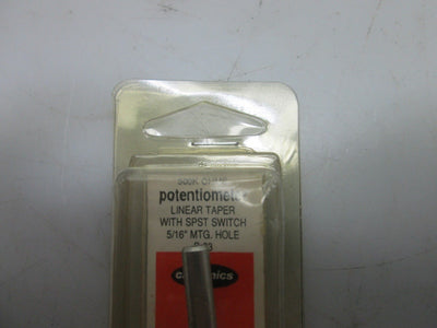 New Caltronics 0287258 500K OHMS Potentiometer Linear Taper w/SPST Switch